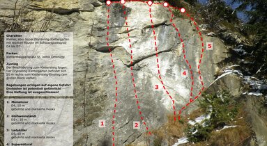 Topo Drytooling Stafflacher Wand | © TVB Wipptal