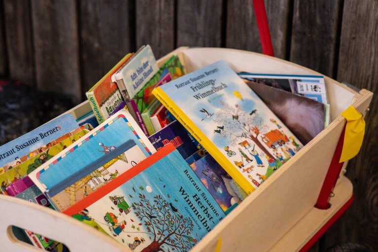 Freizeitgestaltung ohne Technik: Im Bärennest wird auf Bücher, Spiele, Bausteine, Rollenspielmaterial, Farben und Bastelmaterial gesetzt. | © TVB Wipptal | Helena Beermeister