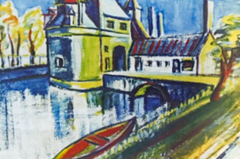 Das Boot an der Mühle - ein frühes Werk von 1954 - 55 | © Ernst Mair