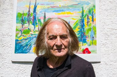 Der Maler "Tribulaun" - Ernst Mair aus Obernberg | © TVB Wipptal - Judith Hammer
