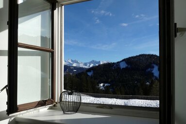 Yoga & Schneeschuh - Ausblick Waldrast Natur Resort | © TVB Wipptal | Nicole Fiedler