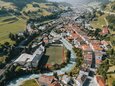 Drohnenaufnahme vom Ortszentrum von Matrei | © TVB Wipptal | Johannes Bitter
