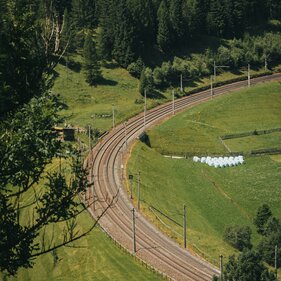 Bahnschleife mit Gleisen in St. Jodok | © TVB Wipptal | Johannes Bitter